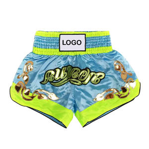 Nuevos shorts tailandeses 2026 más vendidos, de poliéster de alta calidad, OEM al por mayor, lisos, elásticos, para lucha, MMA, Kick Boxing, Muay Thai - Product Image 2