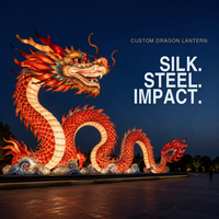 Sculpture de lanterne géante chinoise personnalisée pour spectacles lumineux de festival