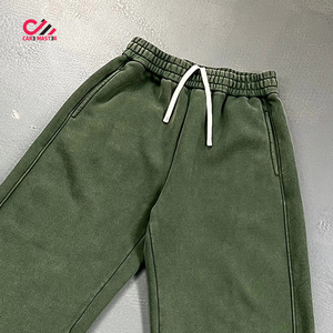 100% Cotton Fleece Sweatpants Elastic Waist <b>Baggy</b> Casual Pants Midweight Green Autumn Wear Side Pockets <b>Baggy</b> <b>Trouser</b> - Product Image 5