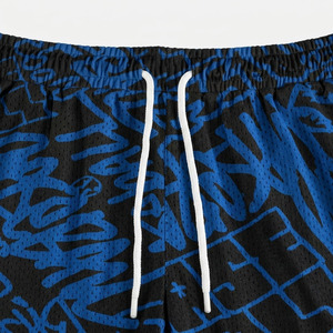 กางเกงขาสั้นเอวสูงผ้าตาข่ายสำหรับผู้ชาย แบบสั่งทำพิเศษ ขนาด 5-7 นิ้ว แห้งเร็ว ระบายอากาศได้ดี ผลิตจากโพลีเอสเตอร์/คอตตอน เหมาะสำหรับใส่ลำลอง ออกกำลังกาย เล่นเบสบอล และฟิตเนส - Product Image 4