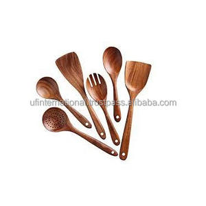 Cuchara de madera con protección ambiental, juego de utensilios de cocina de madera, espátula, cuchara - Product Image 2
