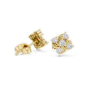 Swift Sport 14K oro plata diseño abstracto pendientes para mujer joyería de moda - Product Image 3