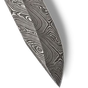 Cuchillos de caza de Damasco hechos a mano con mango de hueso tallado, hoja fija y diseño de acero con patrón completo para camping y senderismo al aire libre - Product Image 5