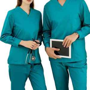 Pantalones estilo jogger médicos cómodos y sin costuras, cintura elástica, look moderno para el cuidado de la salud, uniforme de hospital unisex. - Product Image 5