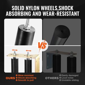 Kit de Puerta Corredera Resistente con 6 Rodillos, Soporte en L Universal Ajustable, Rodillos para Puertas y Ventanas - Product Image 3