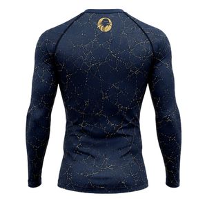 Navy Blue Long Sleeve Compression <b>Shirt</b> Fitness Training Workout Breathable Sublimated Athletic Performance Sportswear Custom - Product Image 2