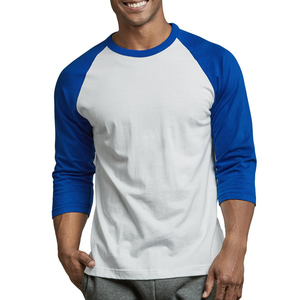 Muscle Fit Mens Raglan Sleeve <b>Tshirt</b> Contrast Color Gym <b>Baseball</b> Tee Workout Clothing Custom Logo Fitness Sports Apparel for Men - Product Image 4