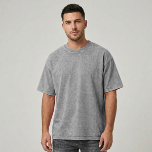 T-shirt délavé à l'acide de haute qualité 2026 pour hommes – Confortable pour le fitness et les loisirs - Product Image 1