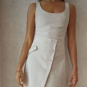 Vestido maxi vintage de corte A para mujer, tejido de algodón ecológico y antiestático, teñido liso, ropa informal, vestido largo maxi para mujer - Product Image 2