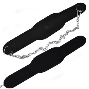 Ceinture de musculation en néoprène de haute qualité, noir mat, chaîne en acier robuste, antidérapante, unisexe, avec logo personnalisé - Product Image 5
