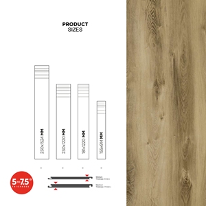 Revêtement de sol SPC 230x1220mm Épaisseur 6,5MM Design moderne Résistant à l'usure Installation flottante pour cuisine, hôpital, école - Product Image 3