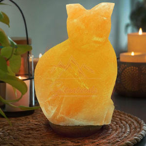 Lámpara de Sal del Himalaya de Estilo Tallado a Mano, Lámpara de Sal del Himalaya con Luz Suave Decorativa, Nueva Llegada - Product Image 3