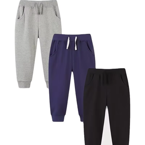 Basic Style Solid Color Fleece Heavyweight Drawstring Closure Sweatpants for Boys-Fall/Winter Season manufactures Bangladesh - Product Image 1