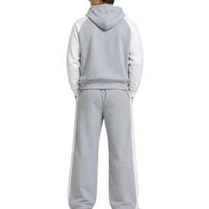 Wholesale Price Winter Streetwear Solid Lightweight Tracksuit Hooded Drawstring <b>Jacket</b> Jogger Set Athletic Sportswear Training - Product Image 5