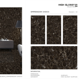 Azulejo de Porcelana de Alta Gama con Acabado Brillante, Formato Grande 600x1200, Superficie Pulida Premium, para Paredes y Pisos, Uso Interior y Exterior Moderno - Product Image 1