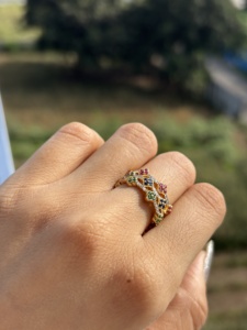 Anillo de Diamantes para Mujer, Oro Amarillo de 14k, Corte de Laboratorio, Joyería Elegante, Brillo Atemporal, Accesorio de Moda Brillante y Duradero - Product Image 1