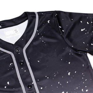 Best Quality Custom Logo Design Men's <b>Baseball</b> Softball Jerseys Thread Feathers V-NECK Custom Team Name 100% Polyester Quick Dry - Product Image 3