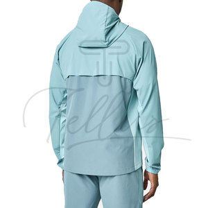 Chaqueta cortavientos al por mayor con capucha, chaquetas de verano ligeras de nailon, pantalones cortos y pantalones largos, chándal cortavientos de nailon para hombre - Product Image 3