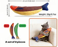 Jouet en peluche de luxe en forme de poisson en satin avec sonnettes froissées et herbe à chat, interactif et à mâcher pour chats d'intérieur