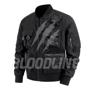 Veste coupe-vent imprimée à manches longues noire pour homme BLOODLINE, vêtements d'extérieur toutes saisons - Product Image 6