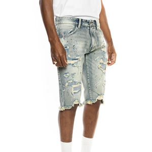 Shorts en jean pour hommes, design 2023, dernières tendances, OEM, best-seller, camouflage, décontractés, uni, matière solide. - Product Image 3