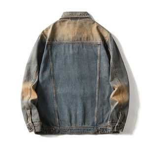 LUXE ATTIRE INDUSTRY Chaquetas Vaqueras Unisex, Cortavientos, Estilo Urbano, Jeans Azules, Moda Casual, Algodón, Primavera, Precio Económico al por Mayor - Product Image 3