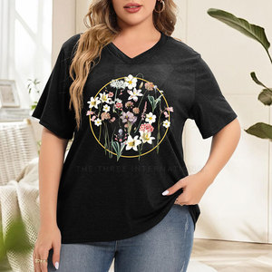 Camisetas Extra Grandes de Algodón Sólido, Transpirables y Elegantes para Mujer, Cuello Redondo, Manga Corta, Ecológicas, de Secado Rápido y Cómodas - Product Image 3