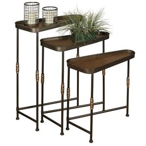Juego de mesas nido de hierro modernas hechas a mano, muebles que ahorran espacio para decoración de apartamentos y hoteles. - Product Image 4