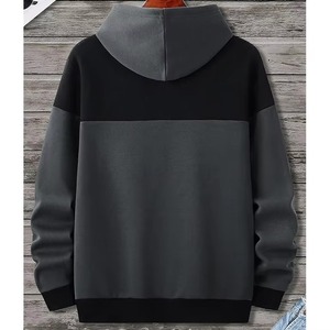 เสื้อฮู้ดดี้ผู้ชายแบบสวมหัว ดีไซน์ใหม่ OEM คุณภาพสูงสุด 100% สีพื้น ปักโลโก้ตามสั่ง สำหรับสตรีทแวร์ - Product Image 2