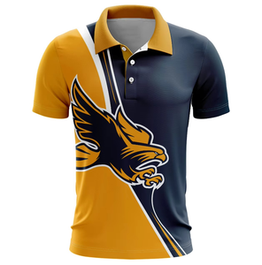 <b>Men's</b> Short Sleeve Polo Shirt With Eagle Print Quick Dry Polyester Casual Sportswear Regular Fit Front Logo Design - Product Image 1