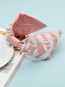 Serre-tête perlé Pickleball 2025 – Nouveauté très prisée pour bébés filles, serre-tête lumineux en ruban de haute qualité, marque de créateur populaire, vente en gros - Product Image 5