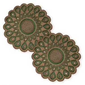 Nuevo mantel individual hecho a mano con bordado de cuentas de vidrio y semillas para eventos festivos, decoración del hogar, mantel moderno para mesa de café o comedor. - Product Image 1