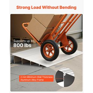 Rampa de Aluminio para Umbral de Puerta de 4 Pulgadas de Altura, Capacidad de Carga de 800 Libras, Dispositivo de Asistencia para Escalones del Hogar, Rampas para Discapacitados - Product Image 2