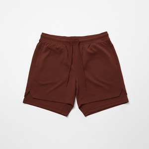 Oem Sports Athletic Lightweight Double <b>Layer</b> Loose High Elasticity Quick Drying Fitness Custom Gym Running Compression Shorts - Product Image 1