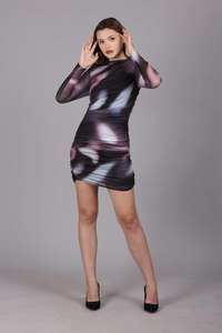 Nouvelle Robe Moulante de Luxe Tendance Style Réversible Soirée Été Printemps en Fibre de Bambou Premium Imprimé Mousseline Textile Kingsa - Product Image 6