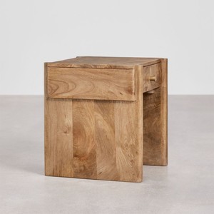Mesita de noche Vandana Nova Falcon de madera de mango 45x45 cm - Product Image 4