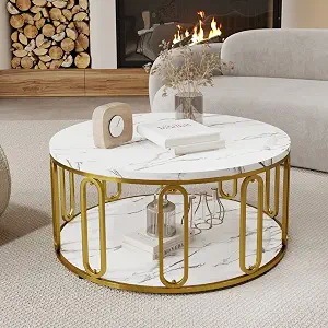 Juego de Mesa de Centro de Hierro Moderno, Duradero y de Lujo, con Tapa Personalizada, Diseño Europeo, Muebles para Sala de Estar, Hogar y Hotel, Modelo Luna y Estrella - Product Image 6