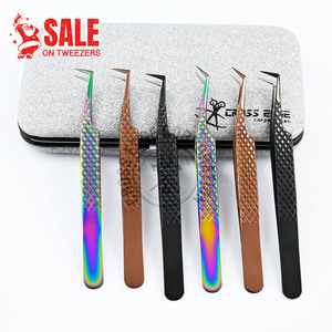 แหนบขนตาปลอมปริมาณรวดเร็วแหนบสำหรับต่อขนตาปลอมสามารถกำหนดโลโก้ได้เอง - Product Image 1