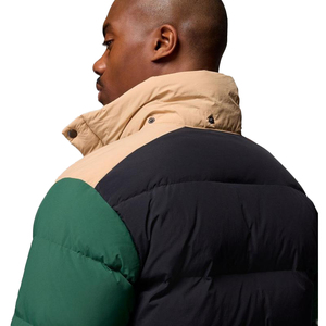 Chaqueta acolchada con capucha para hombre, diseño color block, gruesa, para invierno, con cierre, informal, a prueba de viento, rellena de plumón - Product Image 3