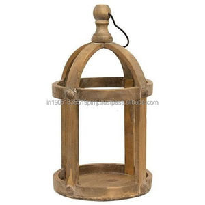 Portavelas Hechos a Mano de Madera de Mango Personalizados con Logotipo Personalizado, Linterna de Madera Natural/Pulida para Decoración del Hogar y Actividades Religiosas - Product Image 2