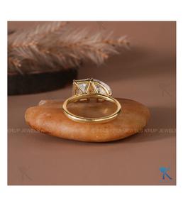 Anillo de Compromiso de Diamantes de Alta Calidad con Corte Pera y Esmeralda, Anillo de Boda de Oro Sólido para Mujer, Joyería Fina - Product Image 4