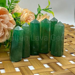 Punta de Cuarzo Tanzberry Verde Natural Chakralume, Varita Curativa Pulida, Puntero de Reiki, Piedra Energética para Meditación, Feng Shui - Product Image 6