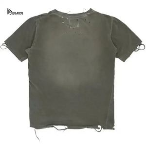 เสื้อยืดผู้ชายสไตล์วินเทจ ล้างสีแบบแอซิด พิมพ์ลายกราฟิกตามสั่ง คุณภาพสูง เนื้อผ้าหนา 100% คอตตอน ระบายอากาศได้ดี แห้งเร็ว - Product Image 3