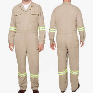 Combinaison ignifuge résistante aux flammes avec coupe ajustée, construction durable, équipement de sécurité au travail industriel, options de personnalisation - Product Image 1