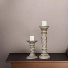 Porte-bougie décoratif en bois, artisanat de qualité supérieure, offrant un charme sophistiqué et un support fonctionnel pour les bougies - Product Image 3
