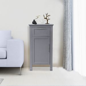 Mobiletto Contemporaneo Grigio YJ con Anta Singola e Cassetto, Design Cinese, Spedizione Gratuita - Product Image 1