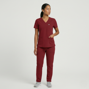 Medical Hospital Nurse Uniform <b>Set</b> Short Sleeve Stand Collar Custom Woven <b>Scrubs</b> Uniforms Unisex Breathable <b>Scrub</b> <b>Sets</b> - Product Image 2
