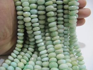 Cuentas de Amazonita Verde Natural Facetadas en Forma de Rondelle de 9-10 mm, Hilo de 10 Pulgadas de Largo - Product Image 3