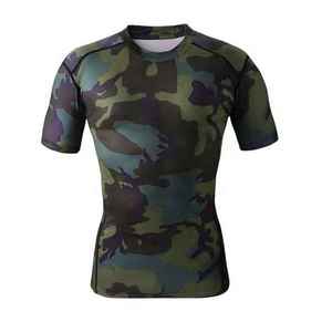 เสื้อรัดกล้ามเนื้อ MMA ดีไซน์เรียบง่าย ปรับแต่งได้ สำหรับผู้ชาย ทรงเข้ารูป ระบายอากาศได้ดี ผลิตจากโพลีเอสเตอร์/ไนลอน แขนครึ่งตัว ราคาประหยัด - Product Image 5