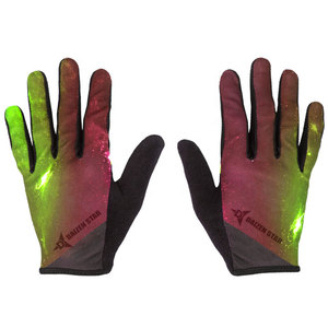 Gants de course Daizen Star à doigts entiers, rayés, antidérapants, respirants, en nylon, fermeture auto-agrippante, unisexes, pour le cyclisme et les activités de plein air - Product Image 5